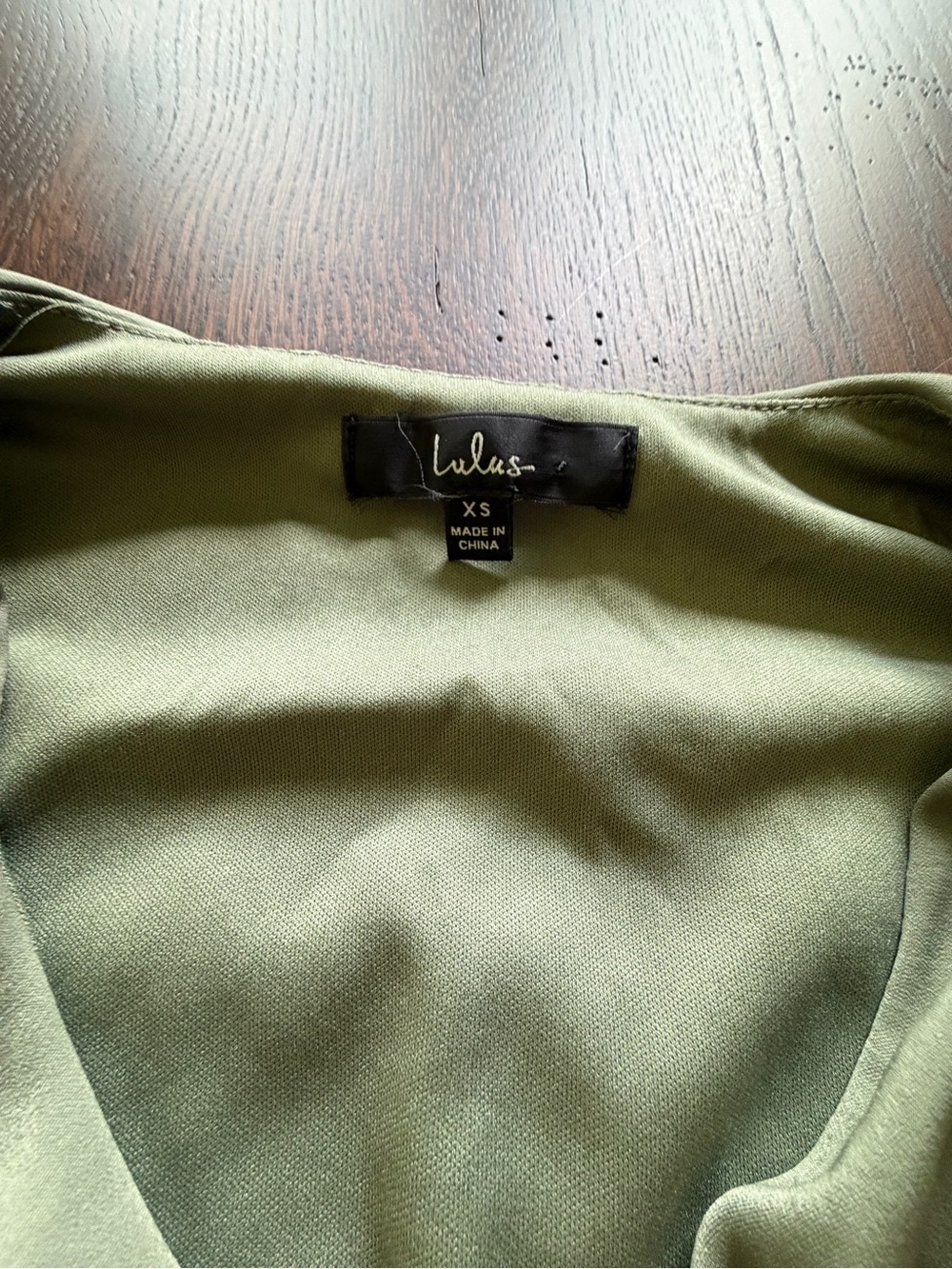 Lulu's Olive Green Twist-Front V-Neck Maxi Dress - Picture 3 of 8